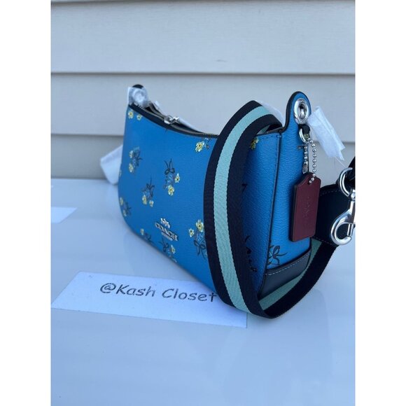 Coach crossbody bag Jes baguette floral bow print - Picture 3 of 11